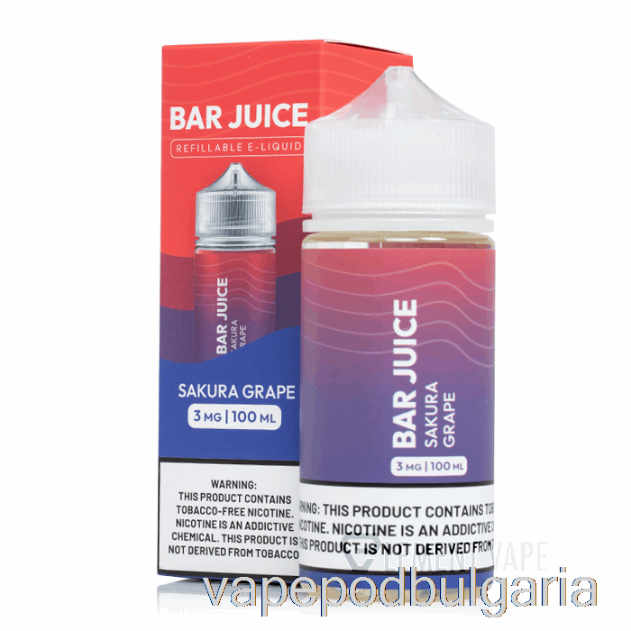 Vape Bulgaria Sakura Grape - бар сок - 100ml 0mg